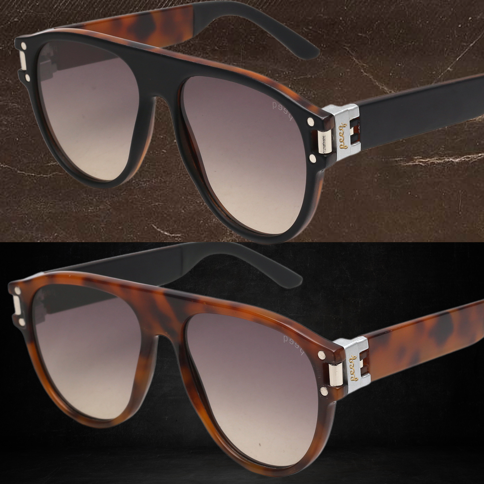 Black & Retro Havana Aviators